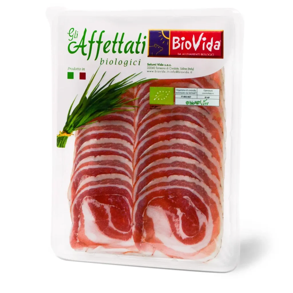 Pancetta biologica casereccia magrella stag. affettata BioVida
