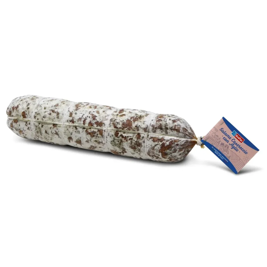 Salame casereccio biologico BioVida P.S. con aglio al taglio
